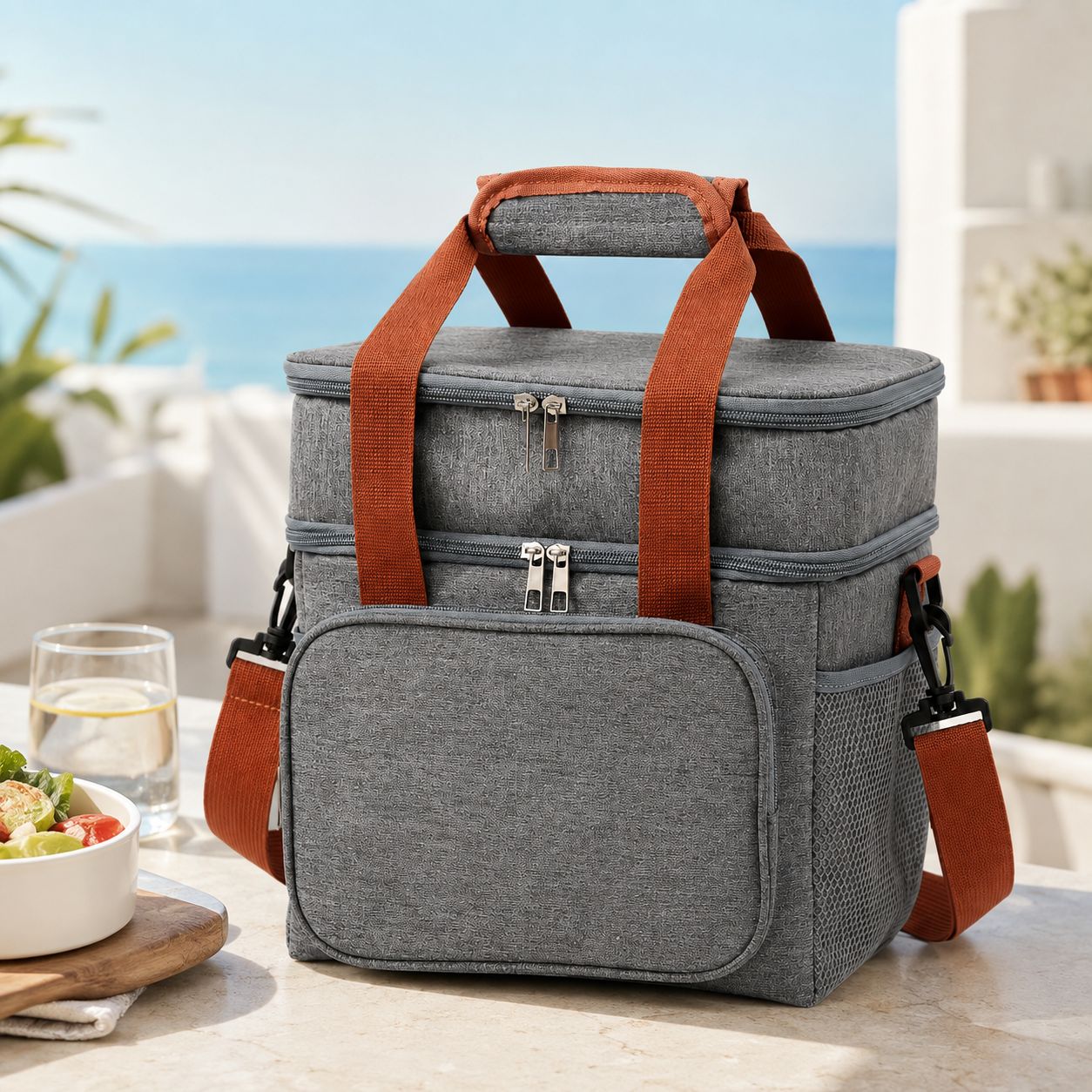 Sac repas grande capacité – Isotherme avec bandoulière – Image 2