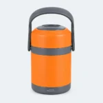 Gamelle chauffante USB 2 L orange avec poignée grise et connecteur USB