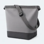 Lunch bag isotherme gris avec bandoulière réglable