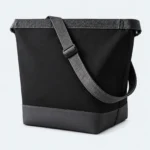 Lunch bag isotherme noir avec bandoulière réglable grise