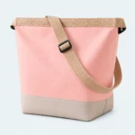 Lunch bag isotherme rose avec bandoulière réglable
