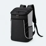 Sac à dos isotherme compact noir et gris avec poche filet latérale