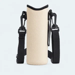 Sac isotherme bouteille beige avec bandoulière réglable