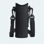 Sac isotherme bouteille noir avec bandoulière réglable