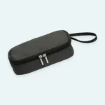 Sac isotherme médicaments noir, trousse compacte pour insuline avec double zip et dragonne noire