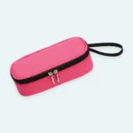 Sac isotherme médicaments rose foncé, trousse compacte pour insuline avec double zip et dragonne noire