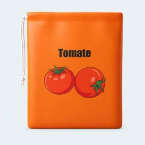 Pochette isotherme pour fruits et légumes orange à cordon