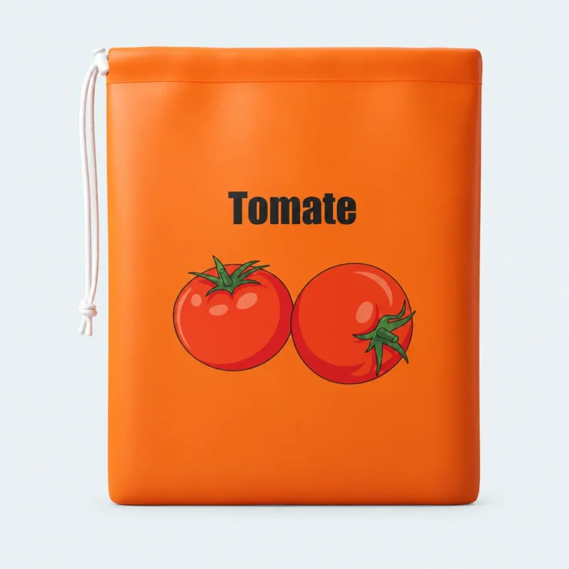 Pochette isotherme pour fruits et légumes orange à cordon
