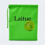 Pochette isotherme pour fruits et légumes verte à cordon