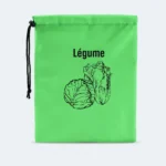 Pochette isotherme pour fruits et légumes vert clair à cordon