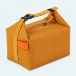 Sac isotherme repas pliable marron clair avec poignée à boucle