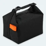 Sac isotherme repas pliable noir avec poignée à boucle